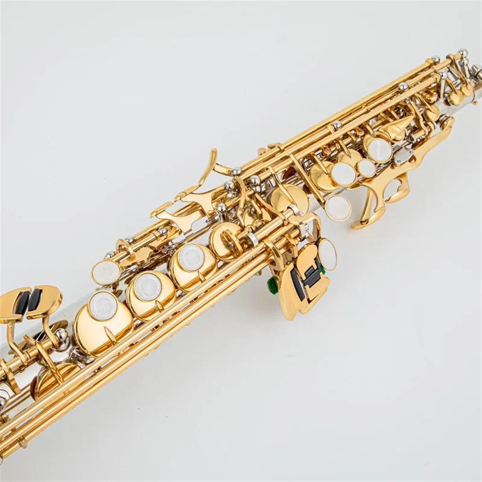 Sassofono Sassofono Contralto Argentato Chiave Oro Con Custodia Sax Contralto Legatura Ance Collo(Silver)