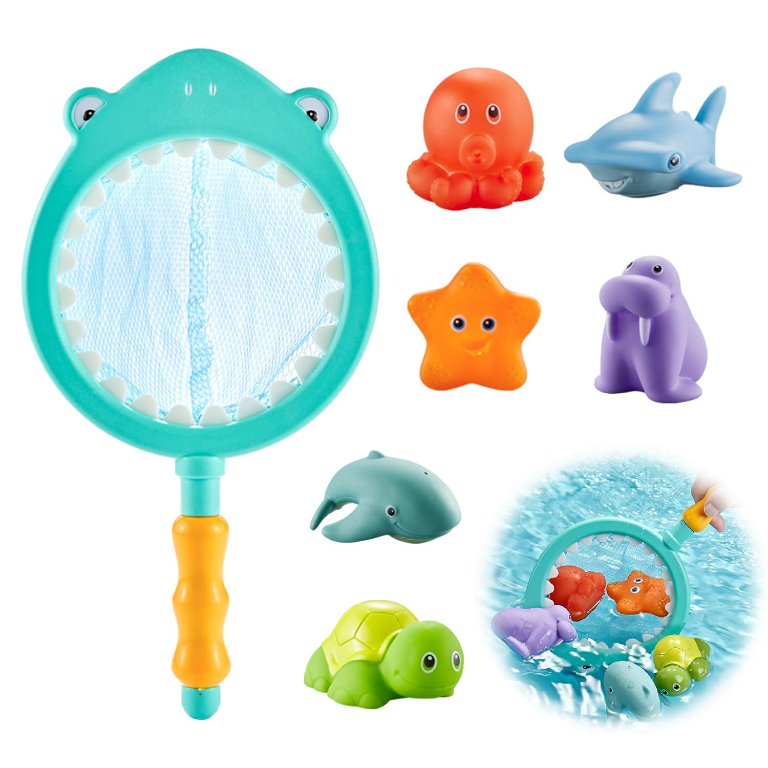 7 Piece Set-Juguetes infantiles para la baera,paddling pool toys,Bathtub Jets Bath Toys Baby Floating Jet Bath Toys Baby Kids Toddler Shower and Pools