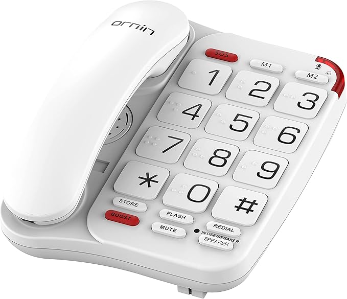 Ornin S018 Big Button Corded Telephone with Speaker, 40dBm