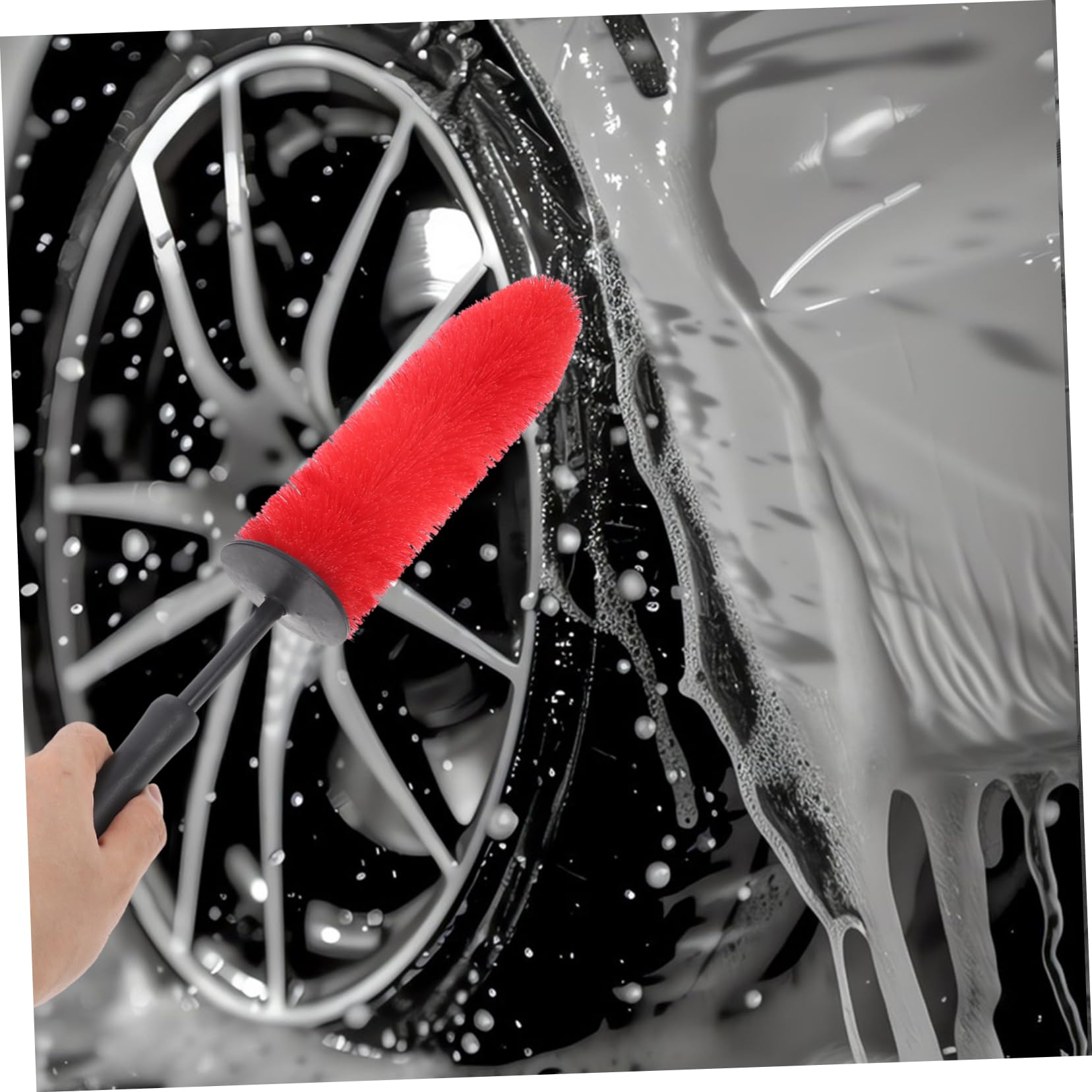 Mobestech 4stücke Car Wheel Rim Reinigungsbürste Ergonomisches Werkzeug Für Gründliche Fahrzeugreinigung Geeignet Für Felgen Radnaben Und Mehr Aus Robustem Und Gefertigt Für Autopflege