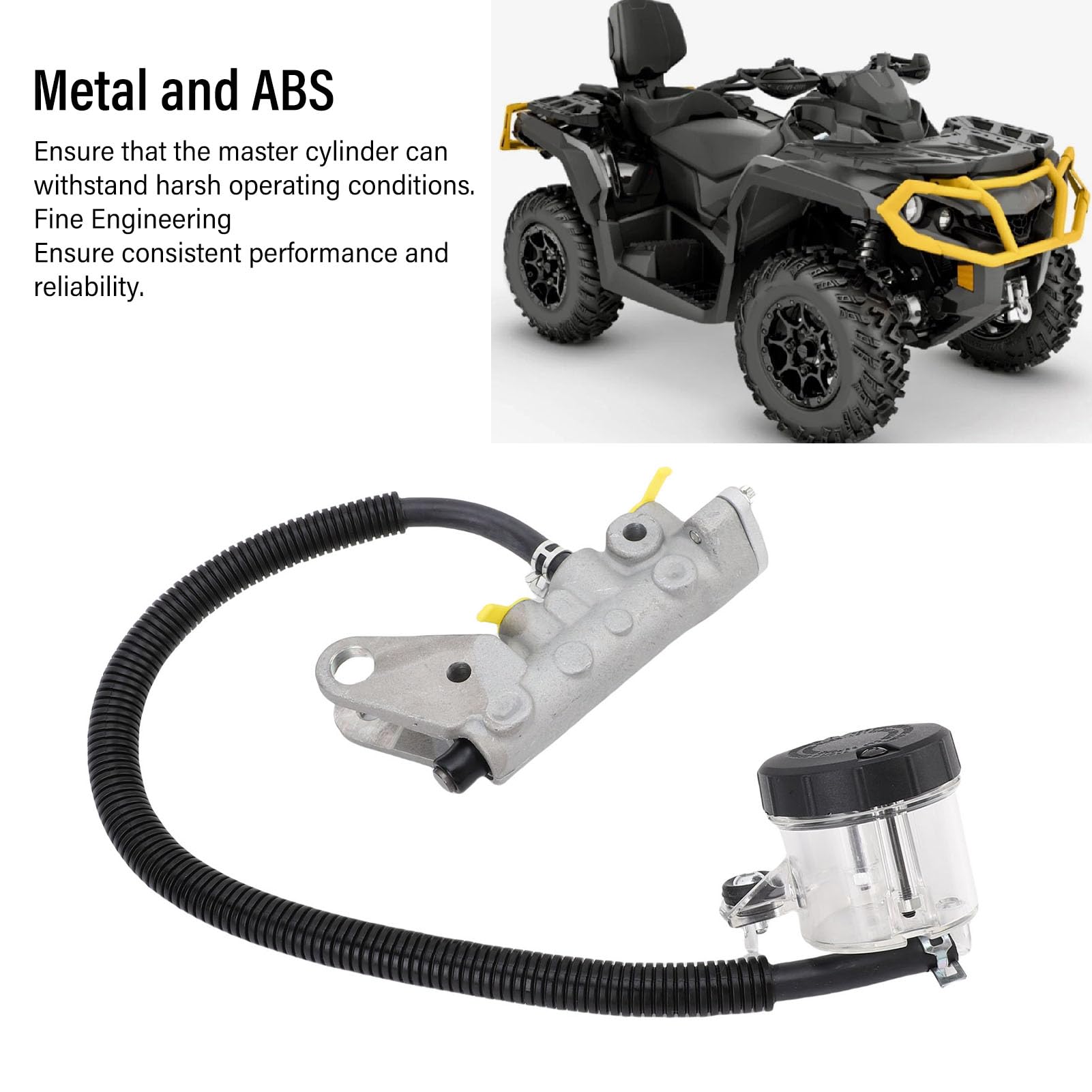 Pyhodi Hauptbremszylinderpumpe für die Hinterradbremse, Powersports-Bremszubehör, 705601273 Ersatz für Renegade 500 570 650 800R 850 1000/R, Ersatz