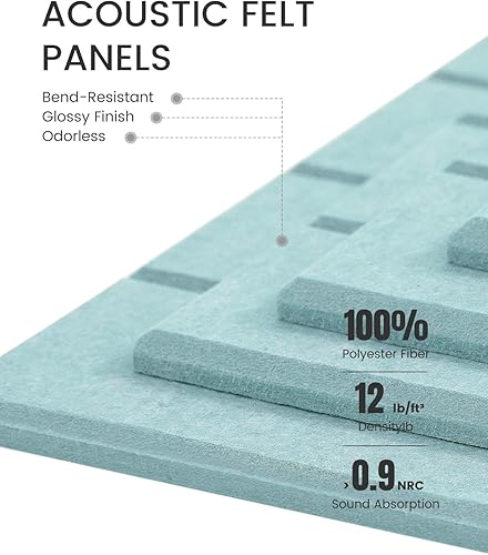 Vista 4 de Tablero de anuncios de fieltro grande de 36 x 24 pulgadas, alternativa al tablero de corcho – Paquete de 6 con 40 pestañas adhesivas extraíbles