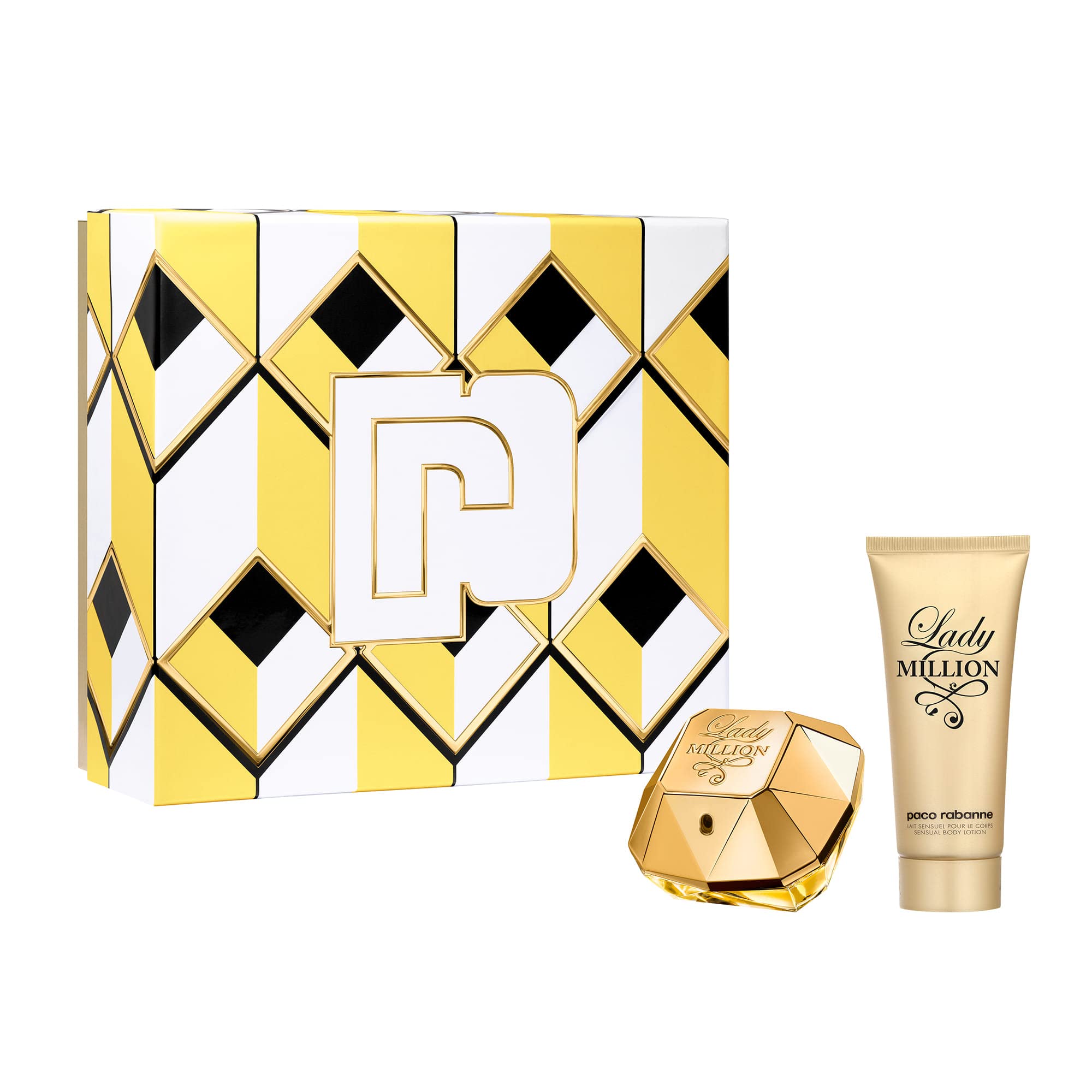Lady Million パコラバンヌ香水80ml＋ボディ100mlギフトセット Amazon.com: Paco Rabanne Lady Million 80ml EDP Spray / 100ml