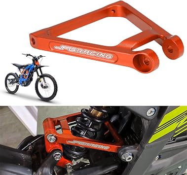 JFG RACING Sur Ron Suspension Triangle,Rear Progression Triangle 7075 Aluminum for Surron Sur Ron Light Bee X/S Segway X160/X260 Electric Dirt Bike EBike Orange