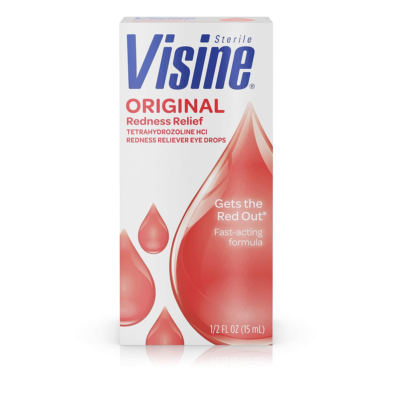 Visine Original Redness Relief Eye Drops to Help Relieve Red Eyes Eye Irritation 0 5 Fl Oz Pack