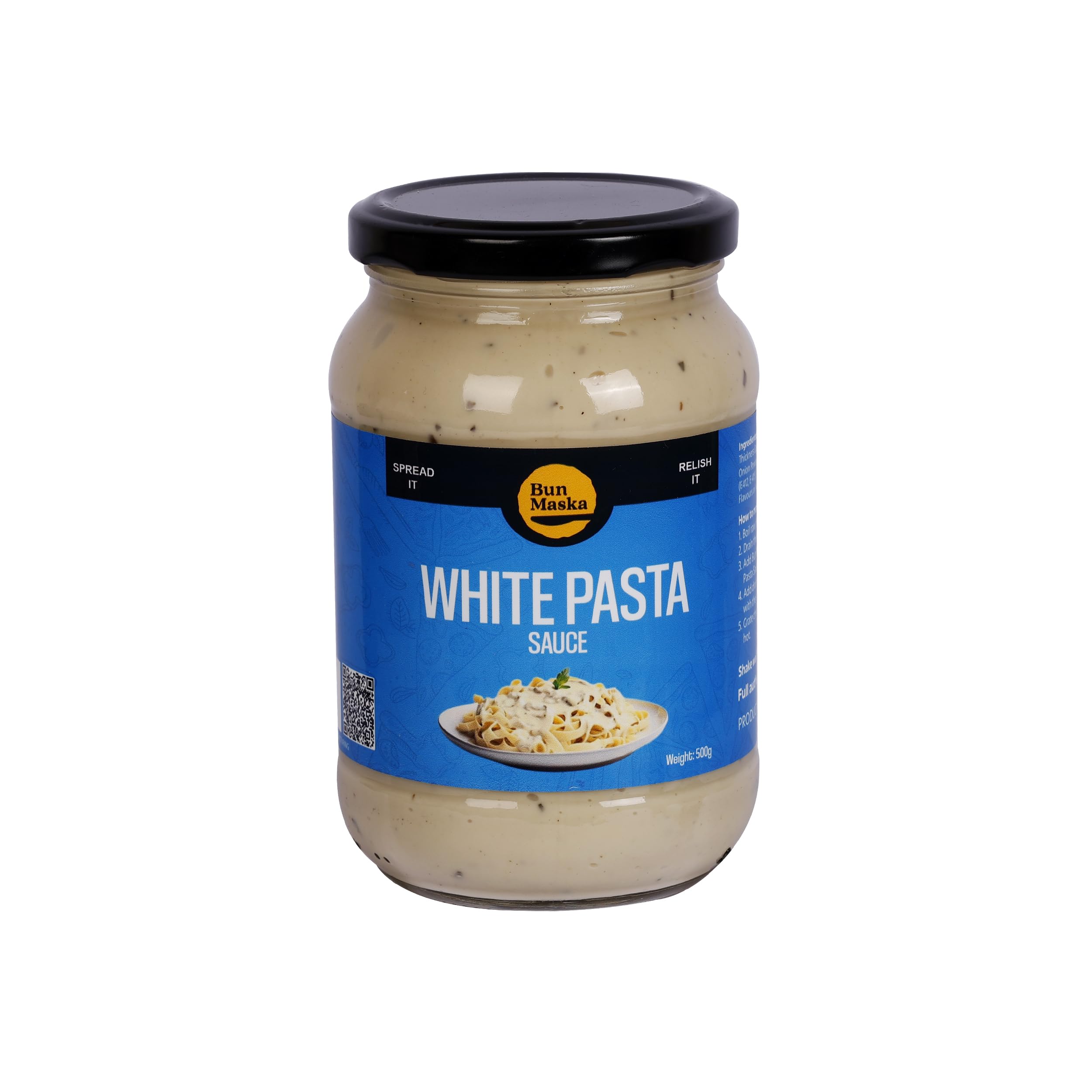 Bun Maska White Pasta Sauce Mix | No Artificial Flavouring | No Addictives | Easy to Make | Pure Vegetarian | Authentic Taste of Italian Pasta Sauce (500g)