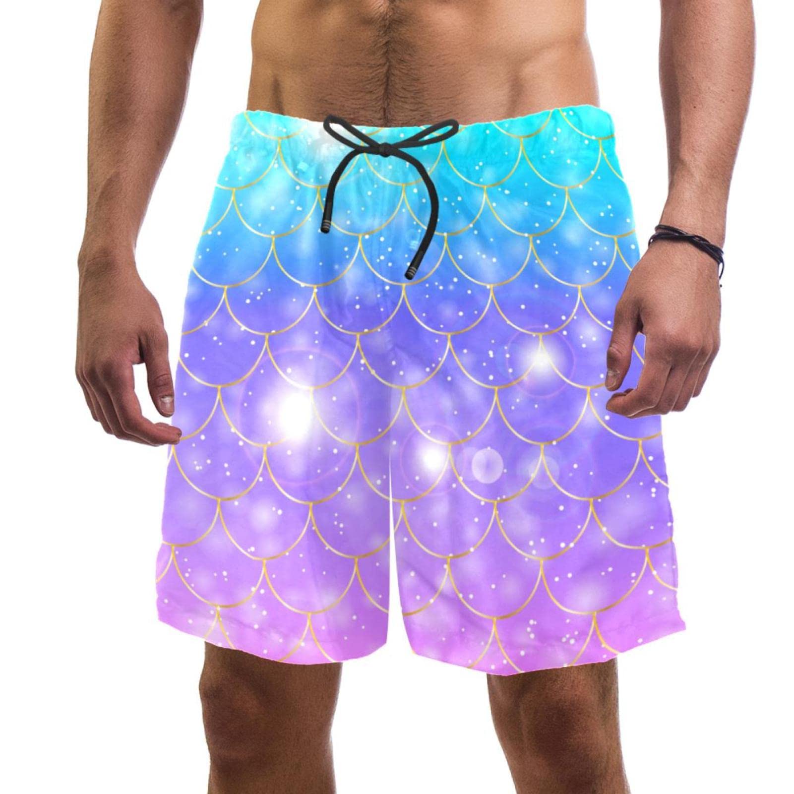 Maillots de bain pour hommes queue de poisson de sirène short de plage - 6