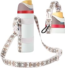 EasyAcc Water Bottle Holder Strap Sling, for Owala FreeSip 24 32 40 oz, Hydro Flask, Yeti, Stanley Flip, Universal Water Bottles, with Carabiner, for Walking Hiking Curise Travel (Bottle Excluded)