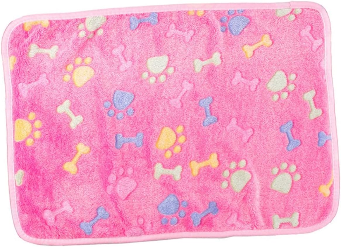 review YARNOW Puppy Blanket Dog Blankets Bed Throw Blanket Dog Fleece Blanket Fleece Blankets Pet Fleece Blanket Fleece Pet Blanket Warm Sleep Mat Pet Bedding Puppy Mat Pink The Dog Cat Blanket
