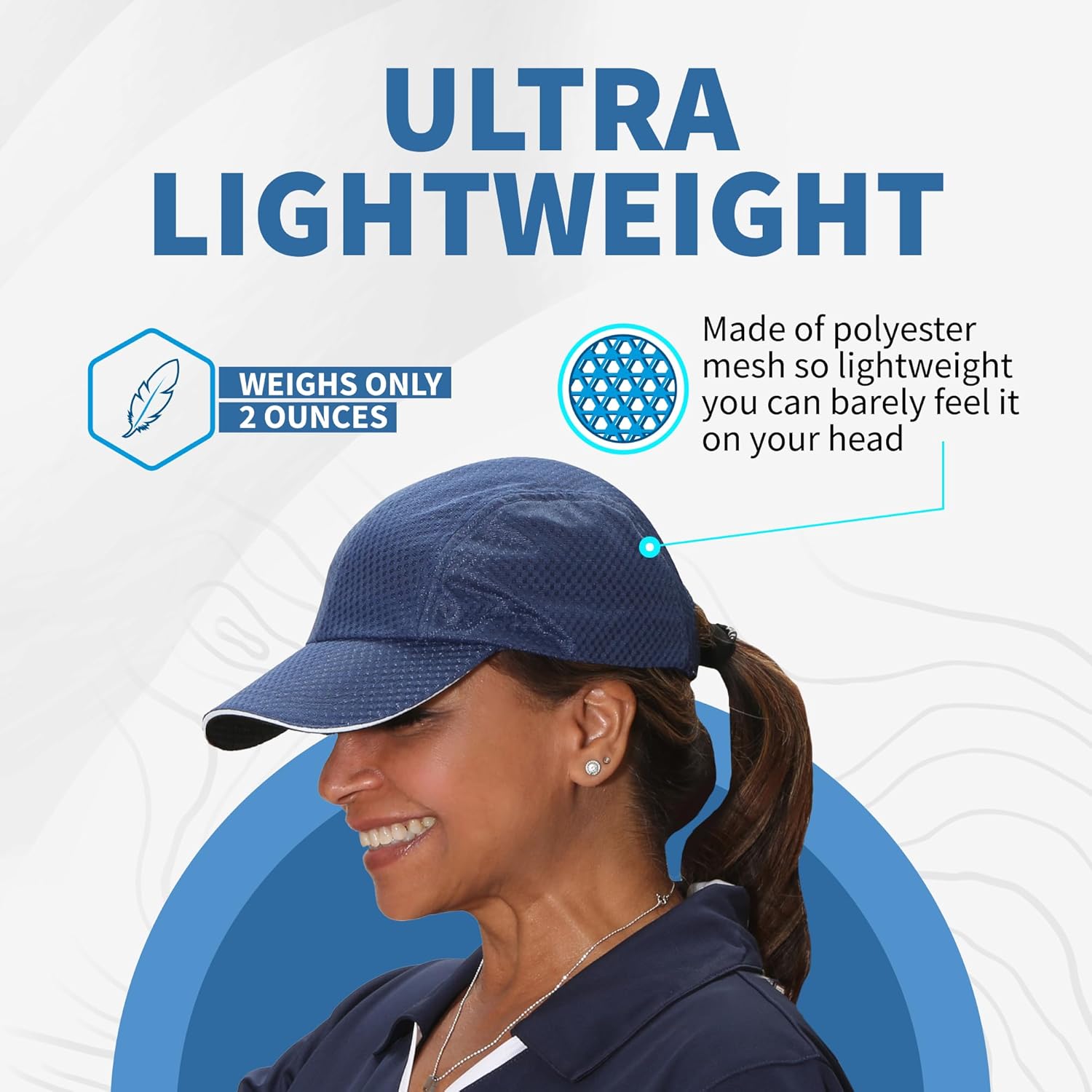 TrailHeads Women's Race Day Performance Running Cap, Lightweight & Quick Drying Mesh Sports Hat with Reflective Trim - Image 2