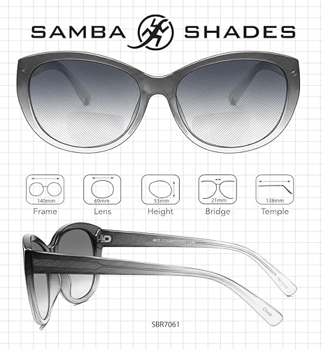 Miniatura 3 de Samba Shades - Lentes de sol bifocales para mujer, lentes para leer bajo el sol en forma de ojo gatuno