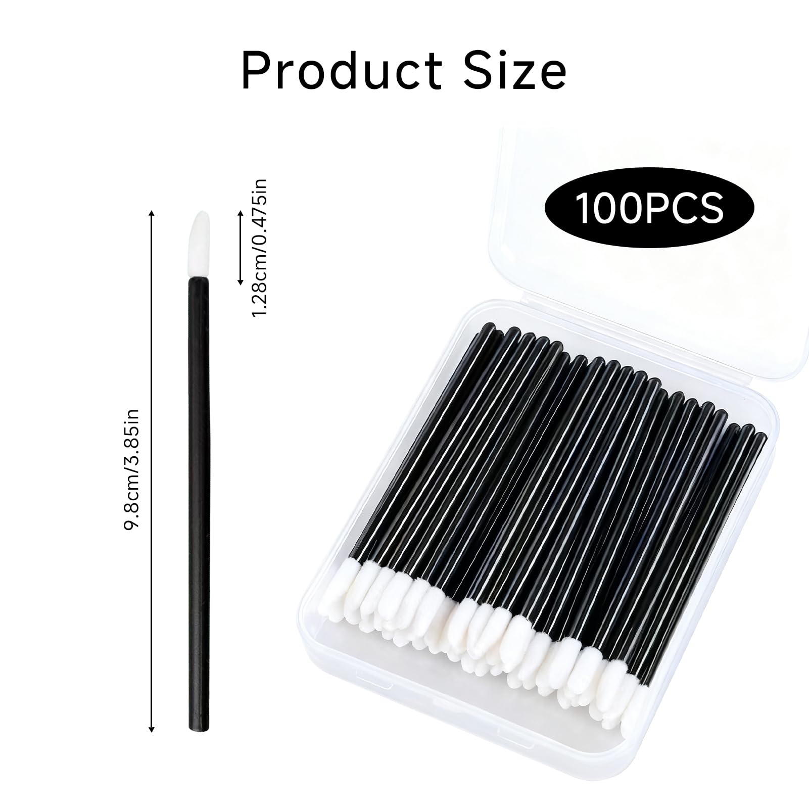 Brochas Para Labios Desechables, 100PCS Pinceles de Labios Higiénicos, Aplicadores de Maquillaje de Uso Único