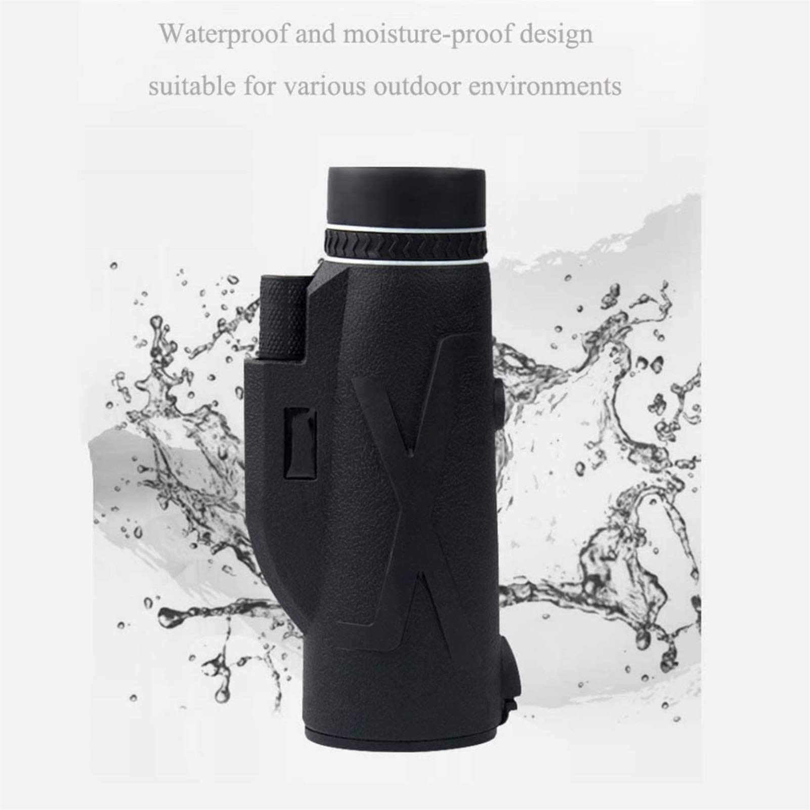 Monocular portátil 80X100 de Alta Potencia y monocular con Prisma BAK4, Clip Simple para teléfono móvil + Soporte telescópico de aleación de Aluminio