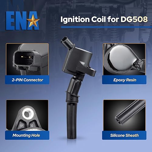 Miniatura 3 de ENA Paquete de 8 bobinas de encendido y bujía compatibles con Mercury Ford Mustang Crown Victoria E150 E250 Expedition Explorer F150 Navigator Town