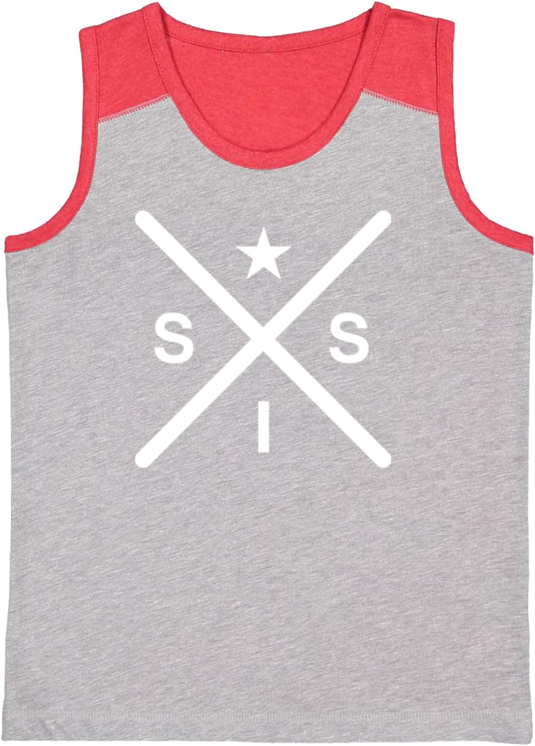 SIS Compass - Military Kid Youth Contrast Back Tank Top