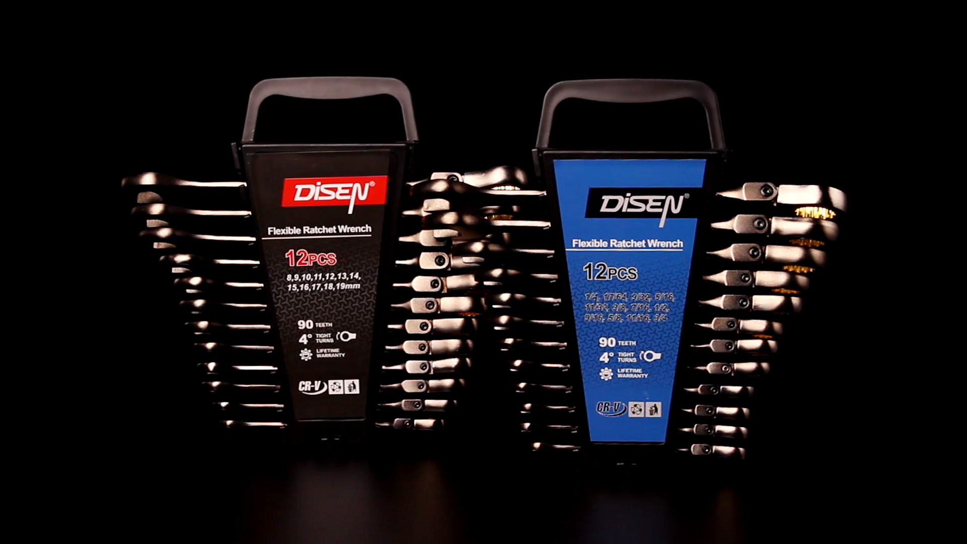 その他 Senn DISEN 24pcs 90-Teeth Ratchet Wrenches Set, Flex Head