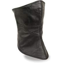 Combo Face Mask Leather Neck Warmer w/Micro Fleece Liner - Velcro Closure