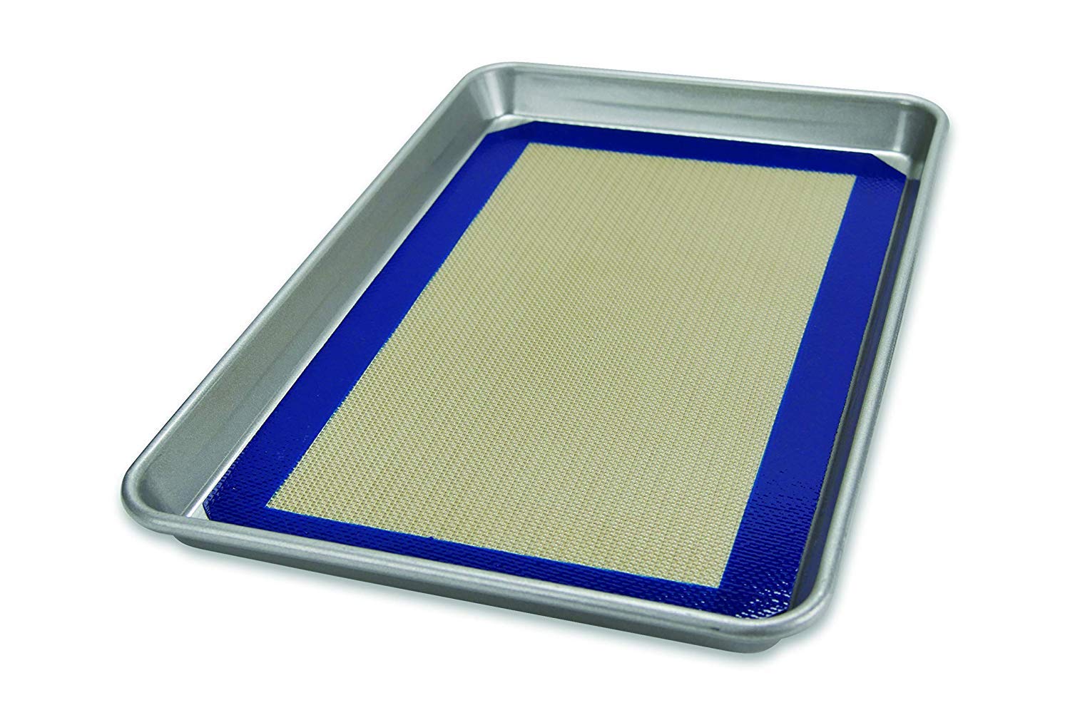 USA Pan Bakeware Nonstick Half Sheet Pan and Silicone Mat Set
