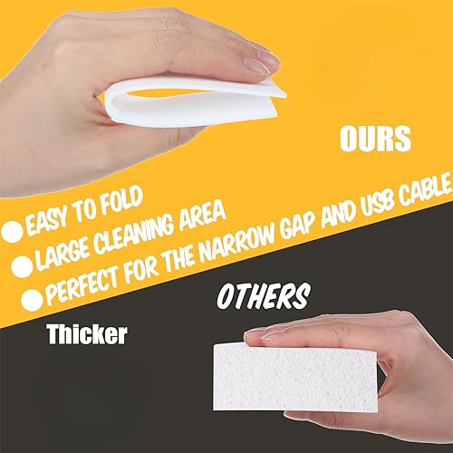 Miniatura 2 de Paquete de 200 hojas de borrador desechables, esponja de limpieza fina, esponja de espuma nano blanca, toallitas de borrar para baño, cocina,