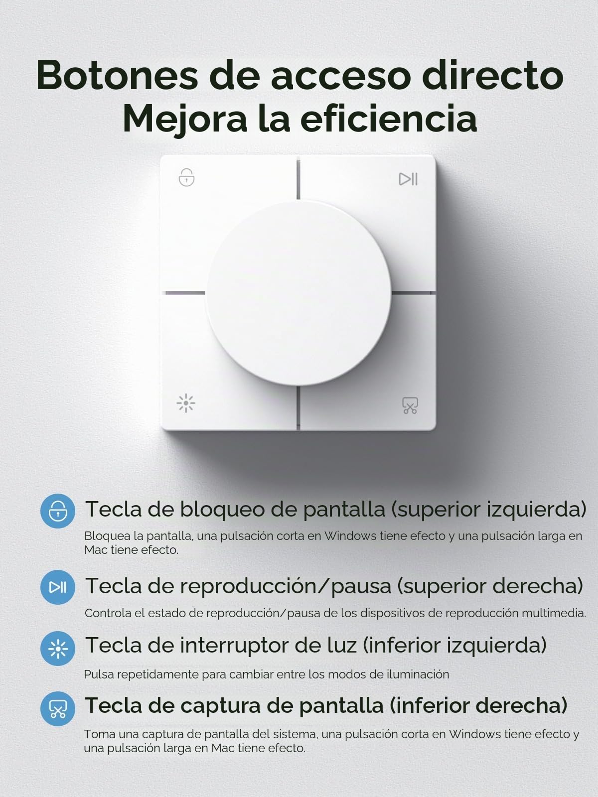 Hagibis Interruptor USB C Hub con Botones de Acceso Directo, Estación de Acoplamiento RGB Tipo-C con USB-C de 5Gbps, 2 USB3.0, Jack de 3.5mm, SD/Micro SD3.0, USB2.0 para MacBook iPad Pro Portátil
