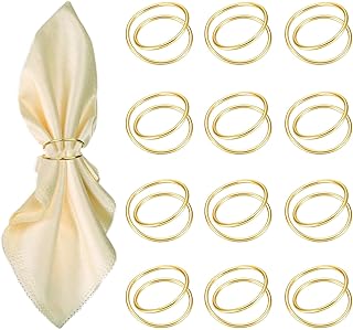 Gold Napkin Rings-12 PCS Metal Spiral Napkin Rings(Spiral) Napkin Holder...