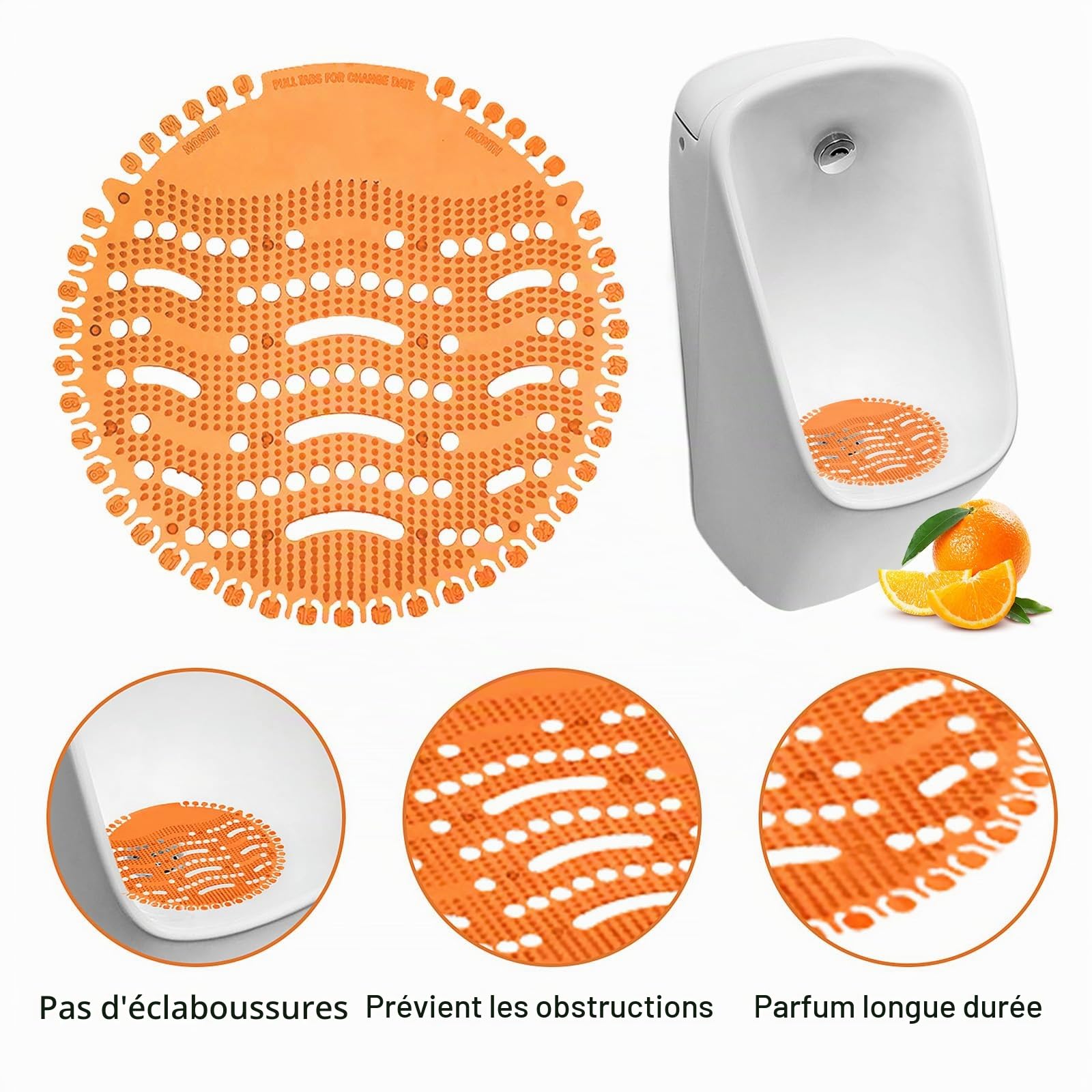 Ecrans Pour Urinoir, 16 Pièces Desodorisant Urinoir, Filtre D'urinoir, Pastilles Urinoir, Tapis d'Urinoir Désodorisant pour Urinoir pour Hôtels Toilettes