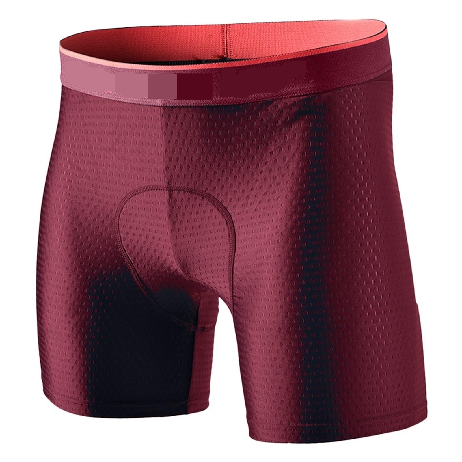 Fahrradhose Männer Radfahren Fahrrad Unterwäsche Herren Shorts Strumpfhosen Biker Bike Gym Unterhose mit Polsterung Pads Männlichen Mountain Ride(Wine Red,XL)