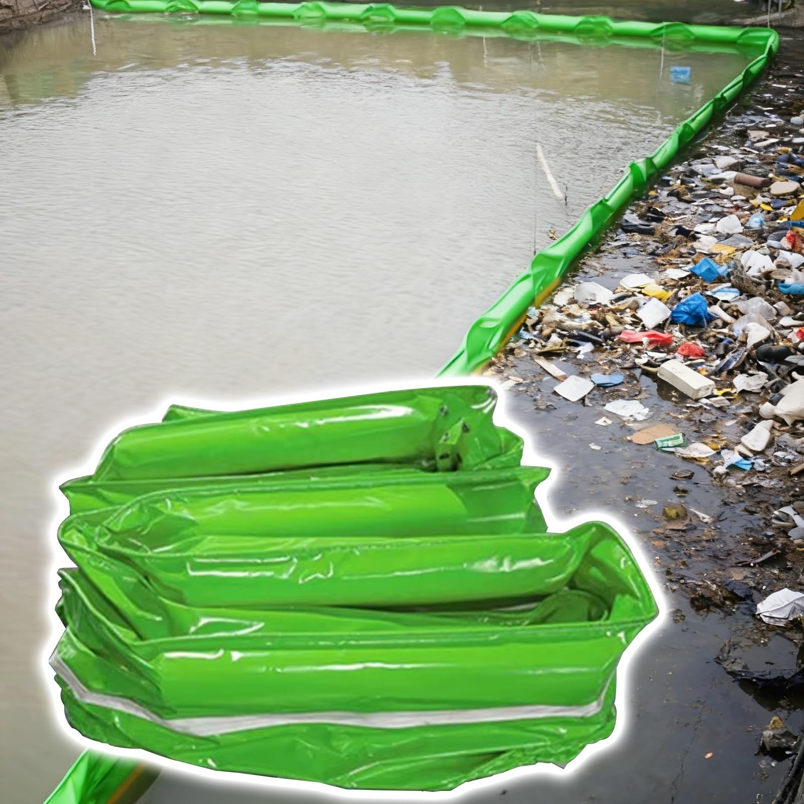 Barreras de contención de derrames de petróleo industriales portátiles agua