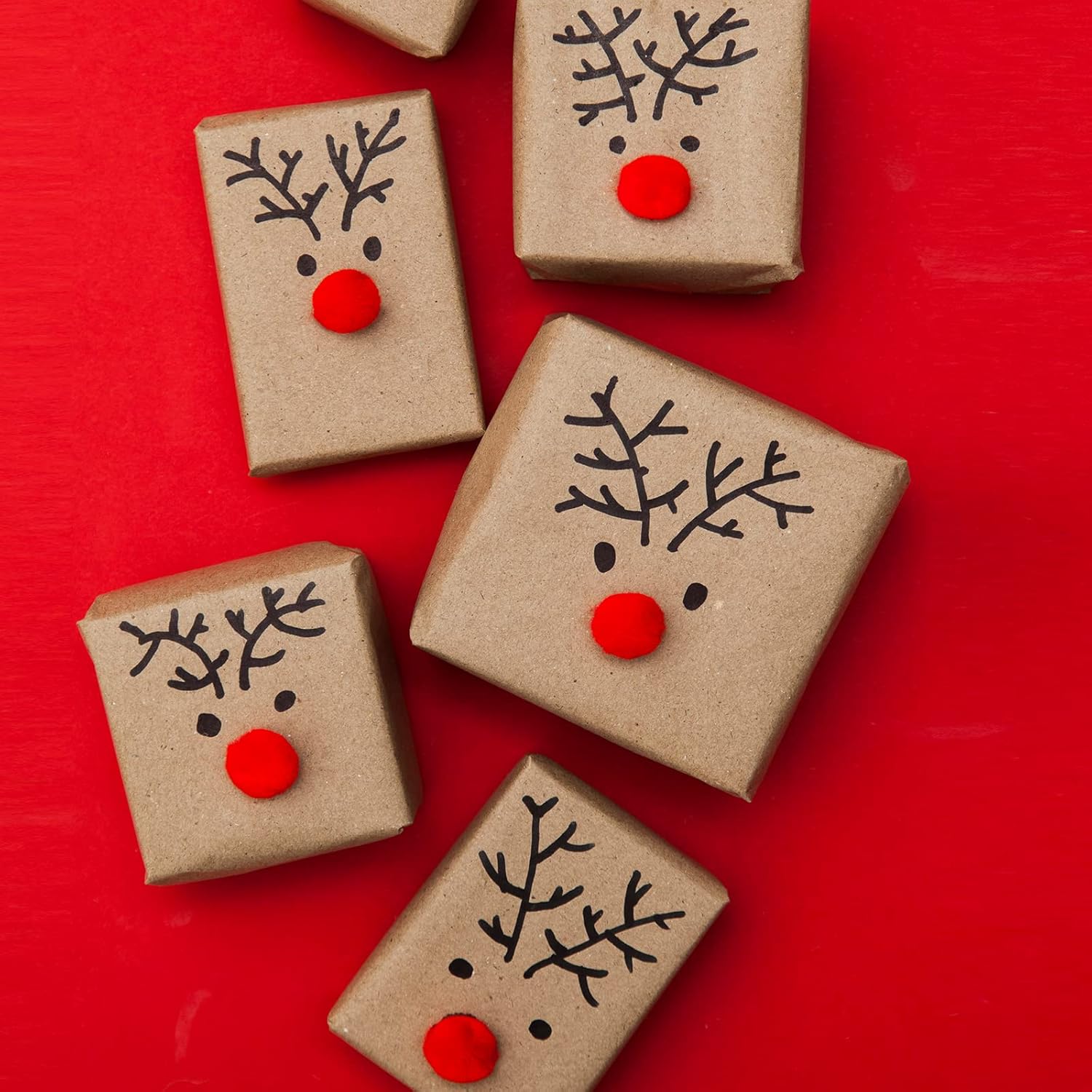 TUPARKA 100 Pcs Red Pom Poms 1 Inch Craft Pompoms Balls for Art Crafts DIY Projects - Image 4