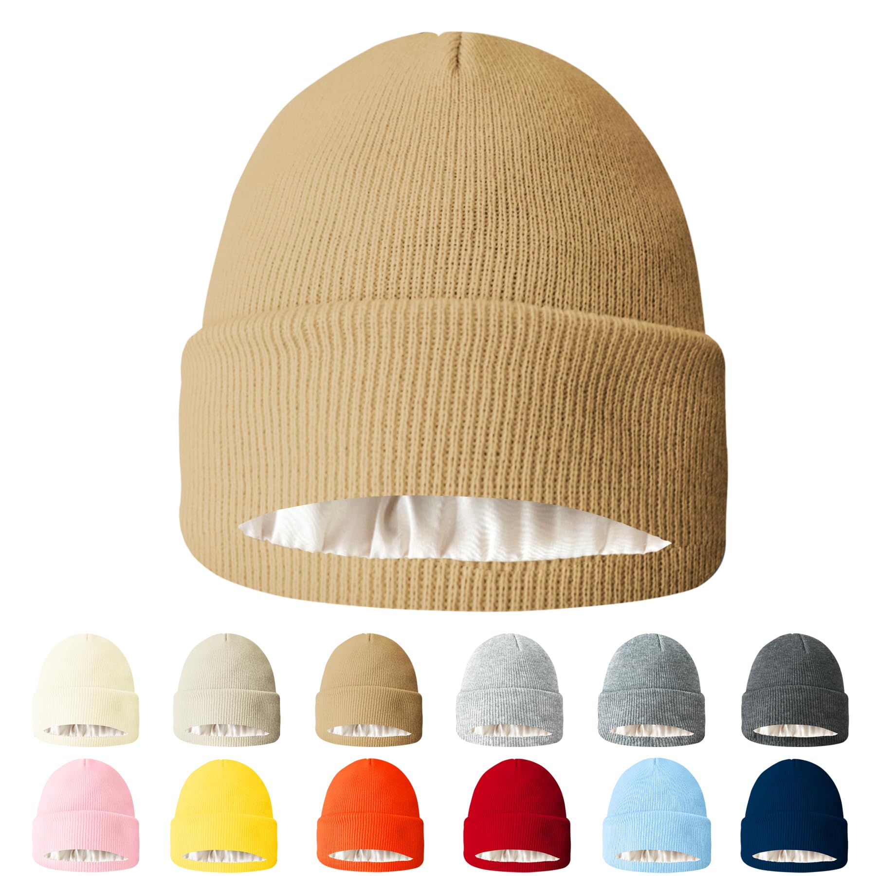 AGLIFEFY Winter Beanie Acrylic Knit Cuffed Plain Hats Skull Cap Warm Beanies for Men Women