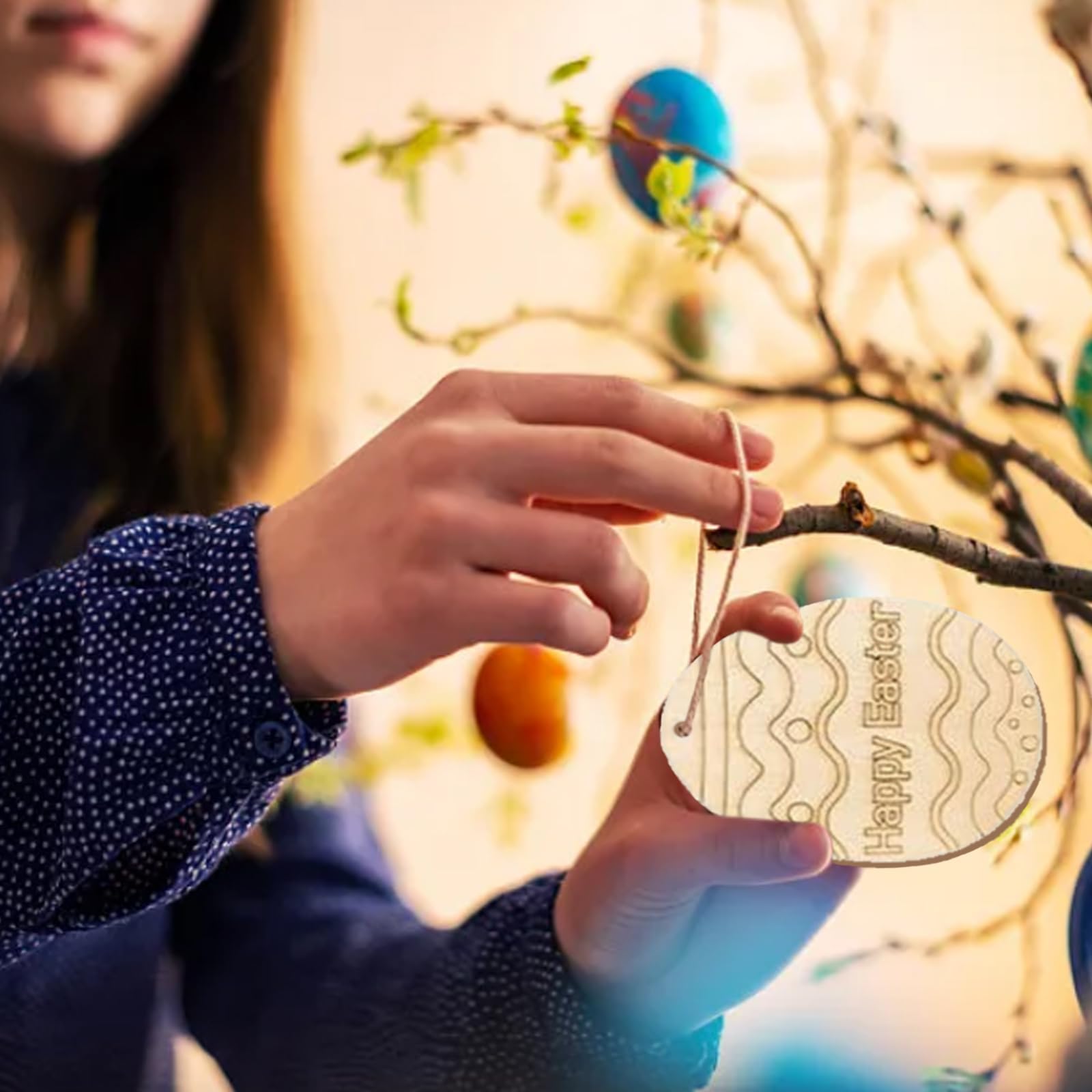 10 pezzi di artigianato in legno a forma di albero di Natale, ornamenti pendenti, decorazione pendente per albero di Natale incompiuto, fette di legno per artigianato  15