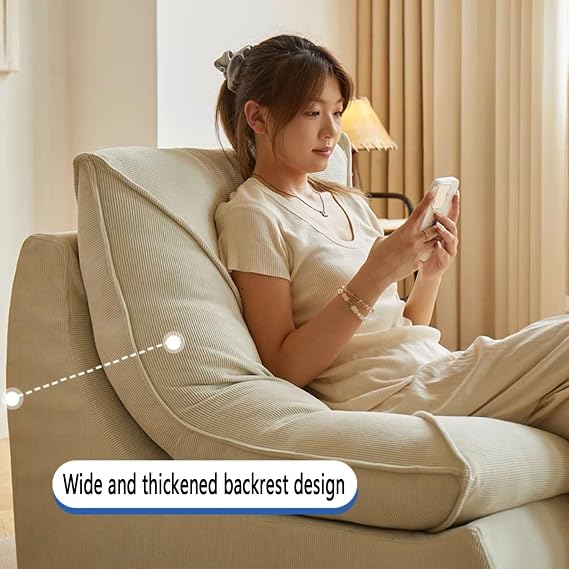Bean Bag Chairs for Adults Giant Bean Bag Chair Memory Foam BeanBag Chair Big Bean Bag Sofa with Filler Corduroy Fireside Beanbags Lazy Sofa for Living Room Bedroom Dorm Office