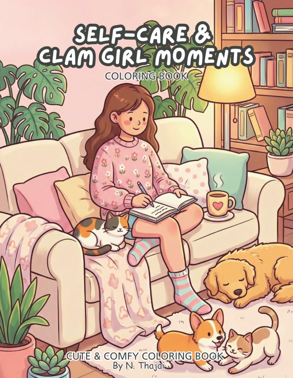 Self-Care & Calm Girl Moments Coloring Book: Cute and Cozy Coloring Pages of Relaxing Daily Life, Self-Love, and Peaceful Moments for Stress Relief