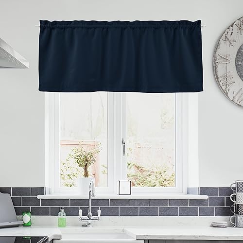 Miniatura 222 de Deconovo Cortina opaca de Navidad para puertas de vidrio y luces laterales, panel de privacidad con aislamiento térmico con doble bolsillo para