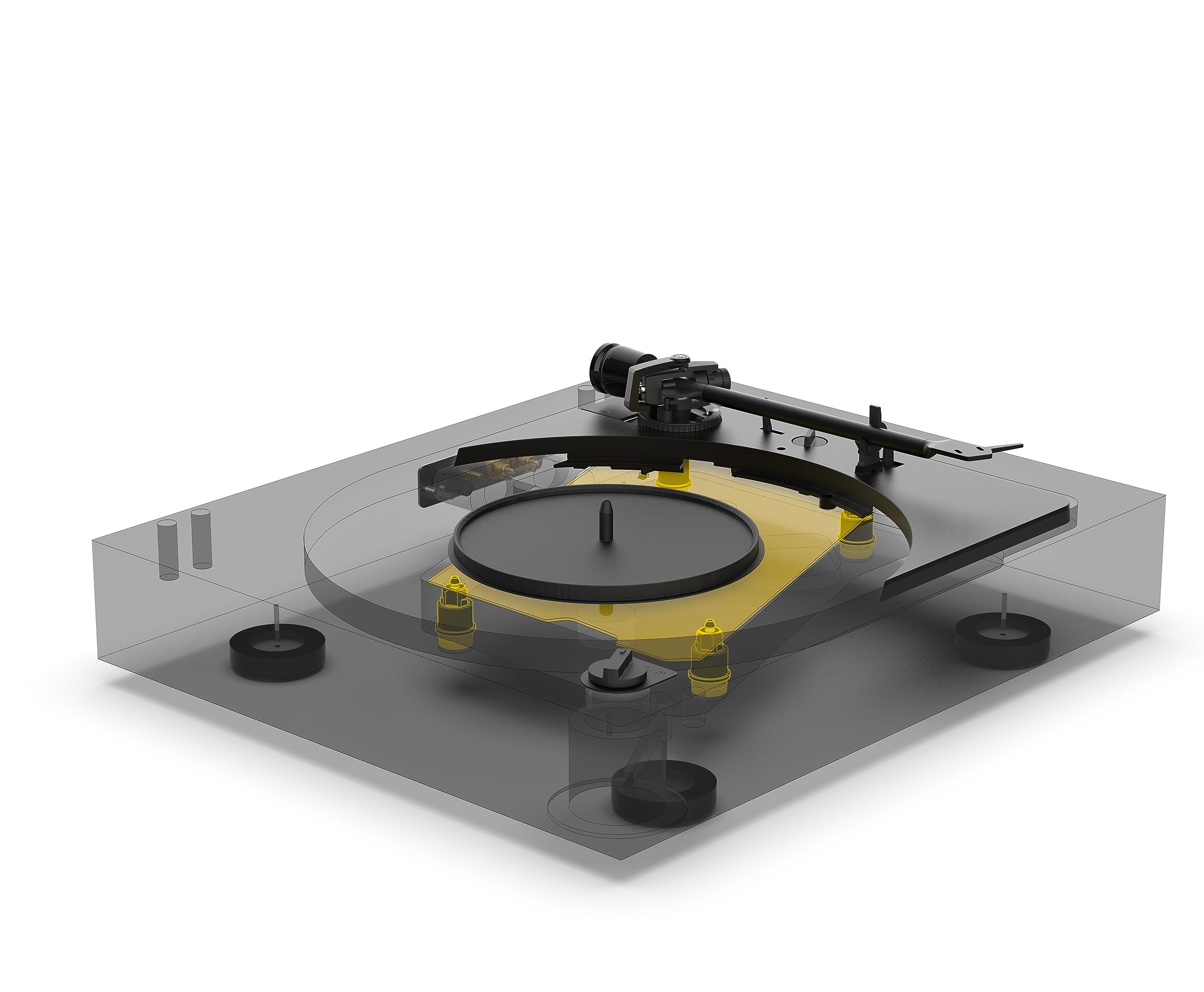 Pro-Ject A2, w pełni automatyczny gramofon Sub-Chassis z 2M Red, czarny