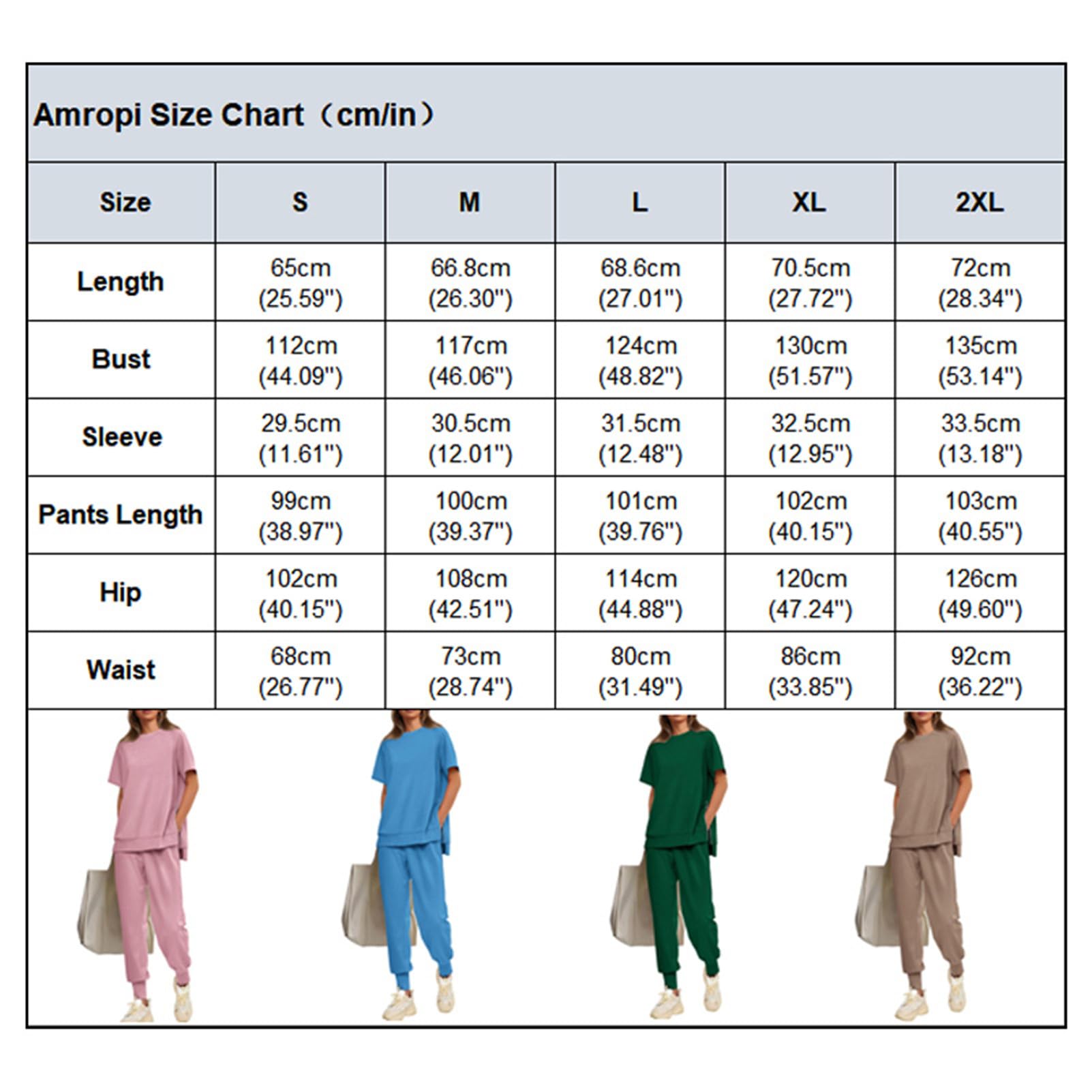 amropi Donna Sportiva Tuta Maniche Corte Maglietta con Spacchi e Pantaloni da Jogging Completo