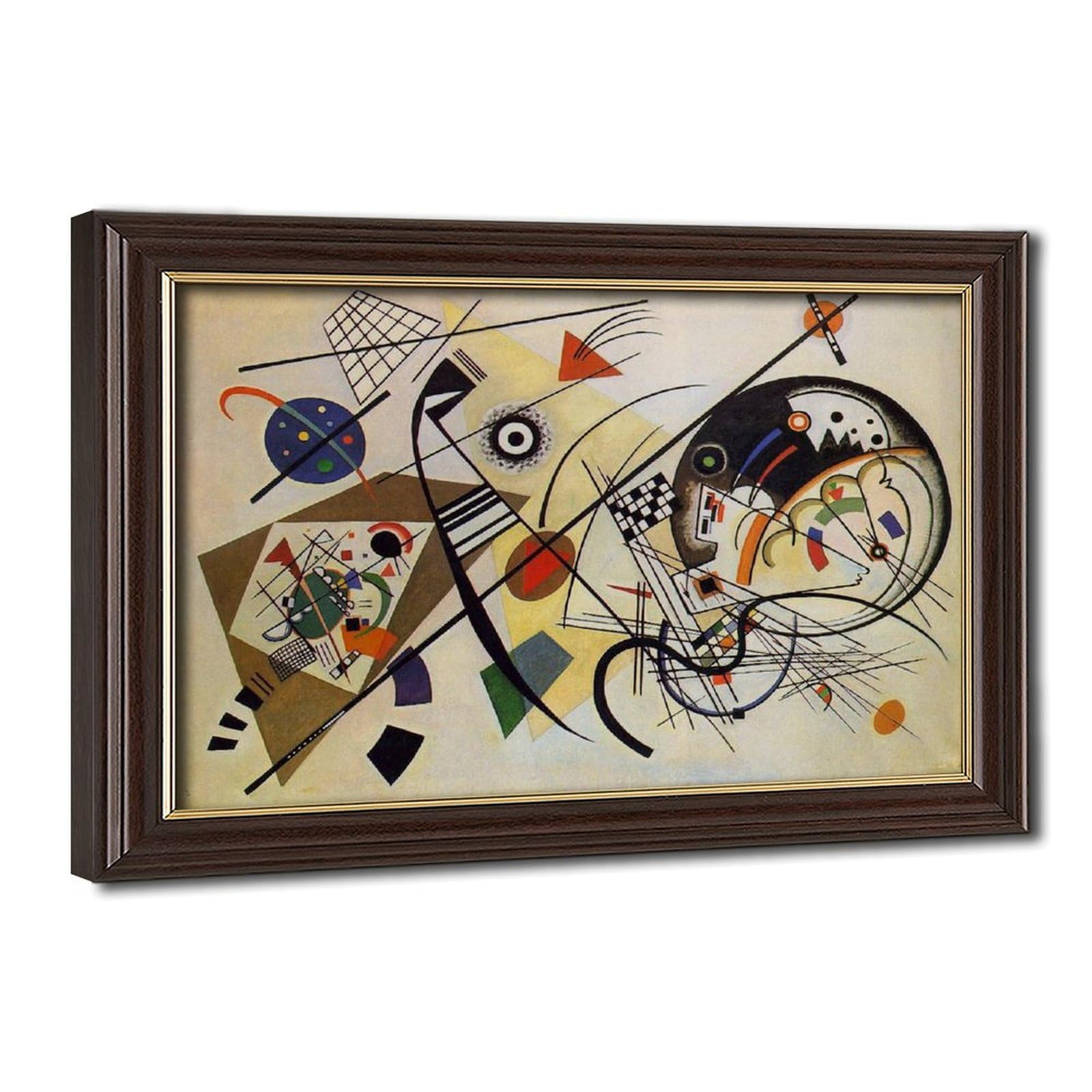 WCYB Transverse Line Wassily Kandinsky Posters Prints Canvas Deco Paintings Wall Art Hangable Frame 8" L X 12" W