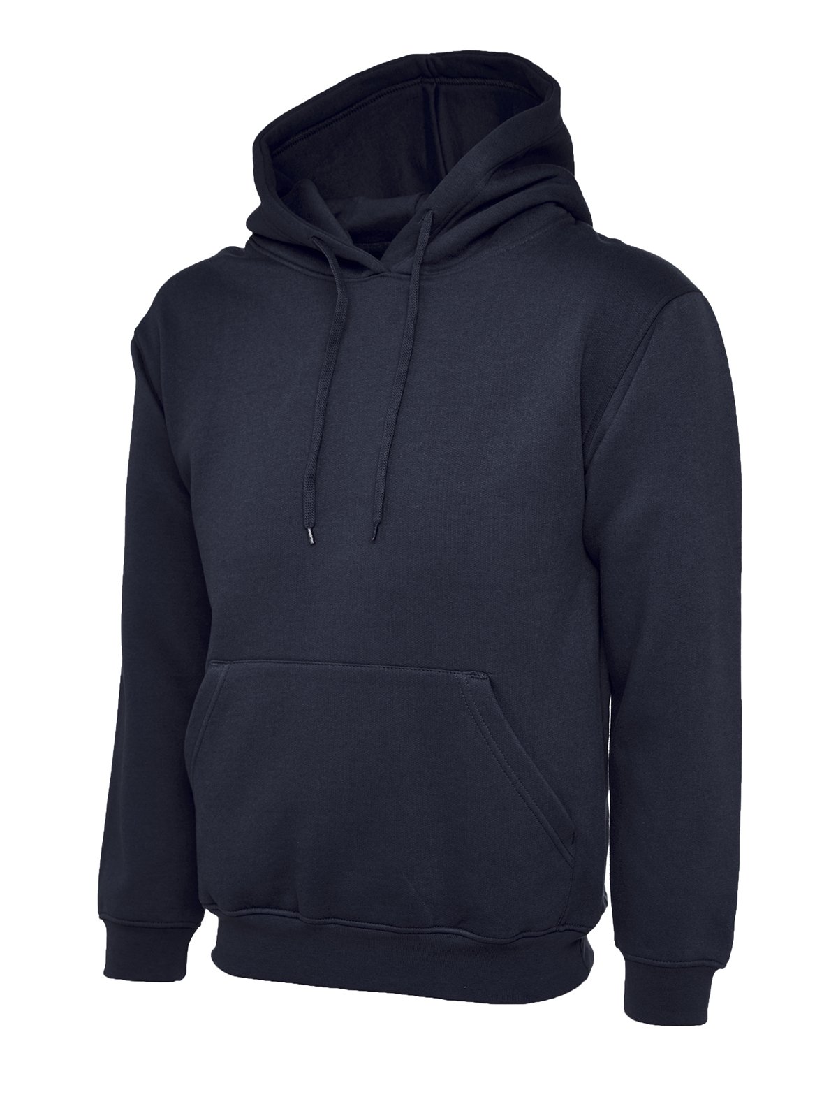 Mens Classic Plain Pullover Hooded Sweatshirt Hoodie Sweater (XL, Navy)