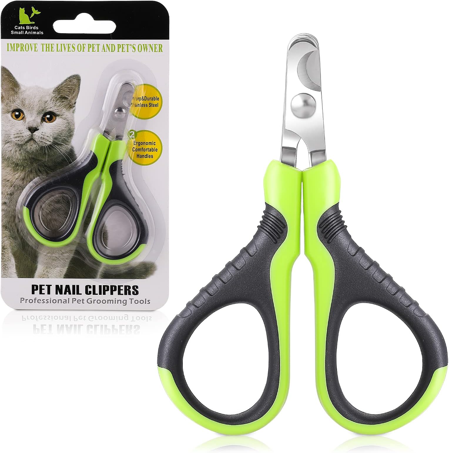 TIESOME Dog Nail Clipper, Stainless Steel Cat Nail Clippers with Safety