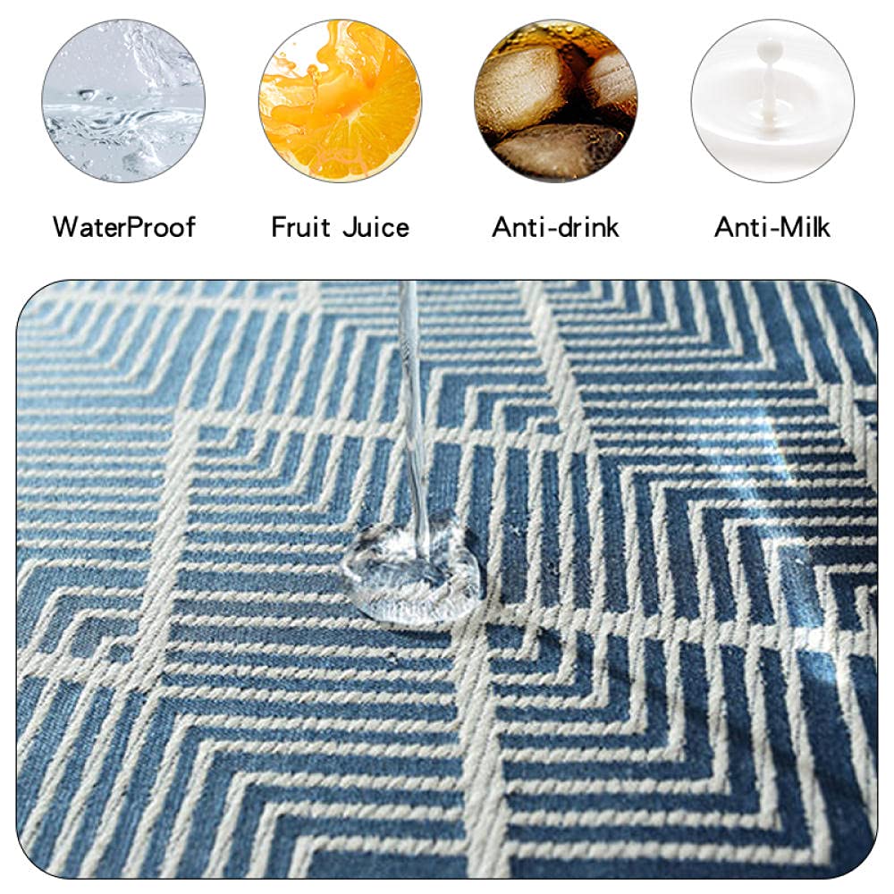 Tisch Decke aus Premium Rechteckige Anti Heißes Modernes Baumwollleinen Tischabdeckung Gartentischdecke für Gastronomie Feste Party Hochzeiten Gelb A 110 × 110cm