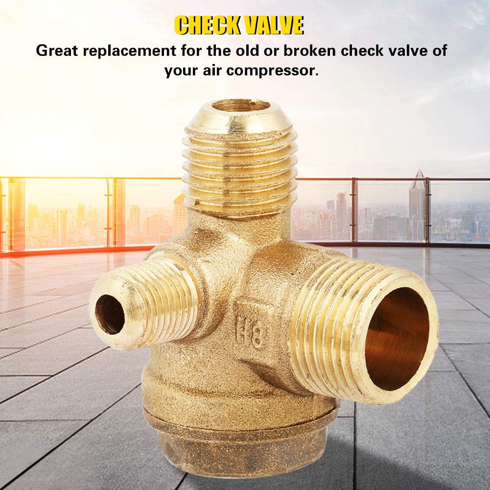 Valvola Di Ritegno In Ottone Per Compressore Aria, Filetto Maschio 90°, Pressione Normale, Pezzo Di Ricambio 20x14x10mm