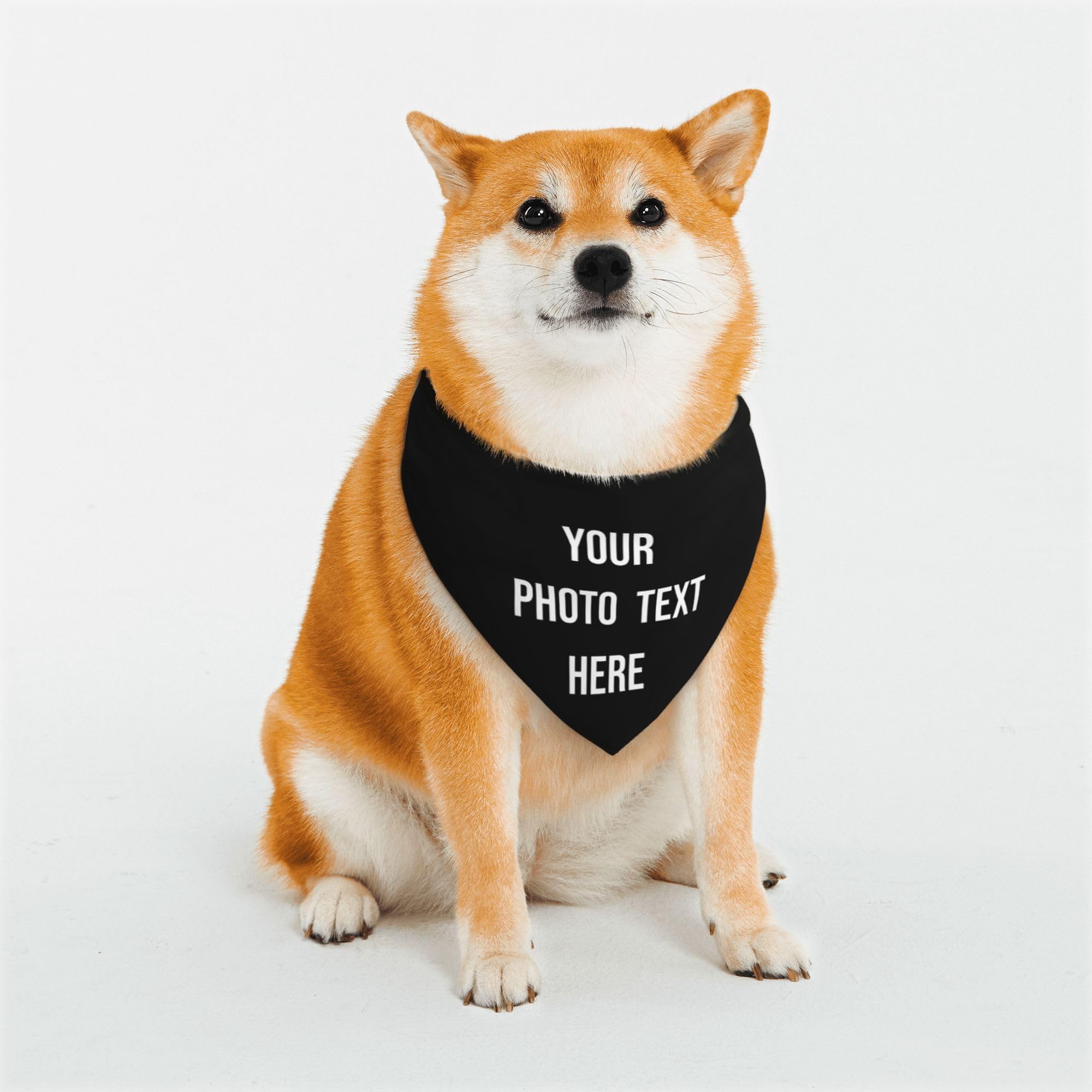 Personalized Pet Scarf Dog Bandana with Name, Custom Add Your Photo Text Logo, Bibs Triangle Head Scarfs for Small Medium Large Dogs Cats Baby Puppy Accessories