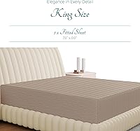 Vista 172 de Carressa Linen Sábana bajera ajustable 100% algodón tamaño King – Sábana bajera de 800 hilos King de algodón, lujosamente suave, refrescante
