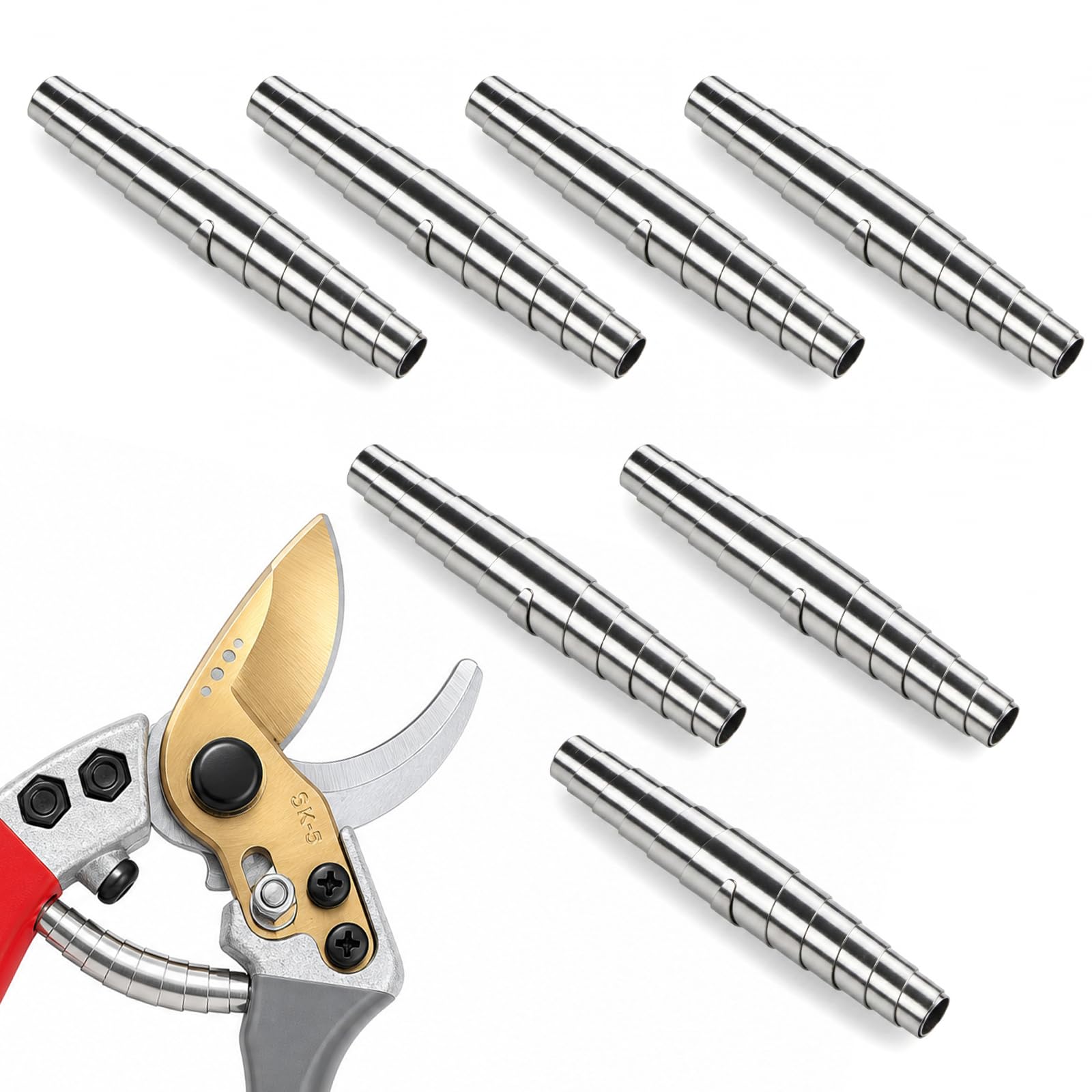 7 pcs Replacement Springs for Secateurs, Premium Stainless Steel Heavy Duty Volute Spring for Garden Pruning Shears, Bypass Pruners Spare Parts, Easy Install