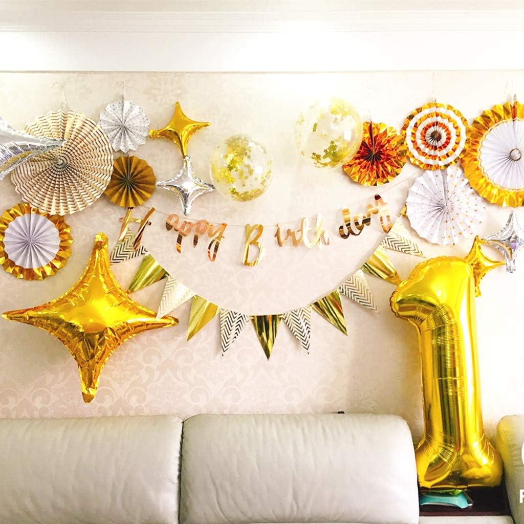 Ouceanwin 2 Balloons Number 17 Gold Giant Foil Balloon Number 17 XXL Helium Balloons Inflatable in 40 Inches Number Balloon 17 Gold for Birthday, Wedding, Anniversary Party Decoration (100 cm) - Image 3
