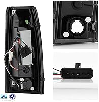 Vista 2 de AKKON - Para 88-98 Chevy C/K Series Camioneta GMC Sierra par de luces traseras LED rojas transparentes y lámparas de freno