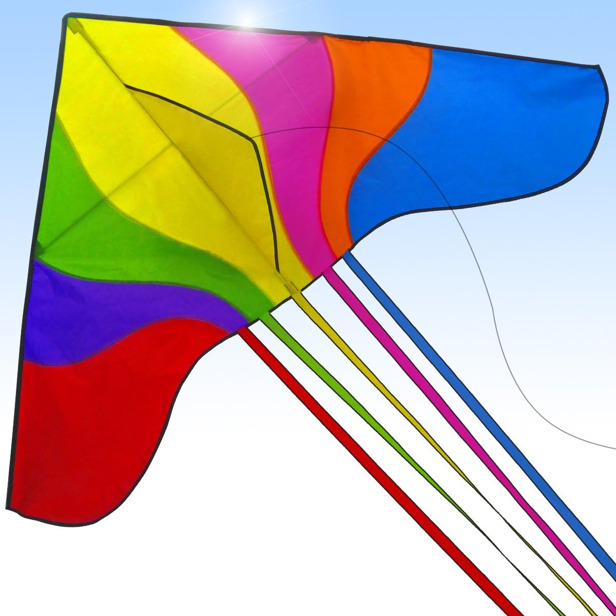 [Upgraded 2018 Easy Flyer Model] Best Durable Kite for Kids and Adults with Handle & String - Today Get 100% Warranty - Highest Quality Kites for Amateur, Great Outdoor Family Fun - Limited Edition
