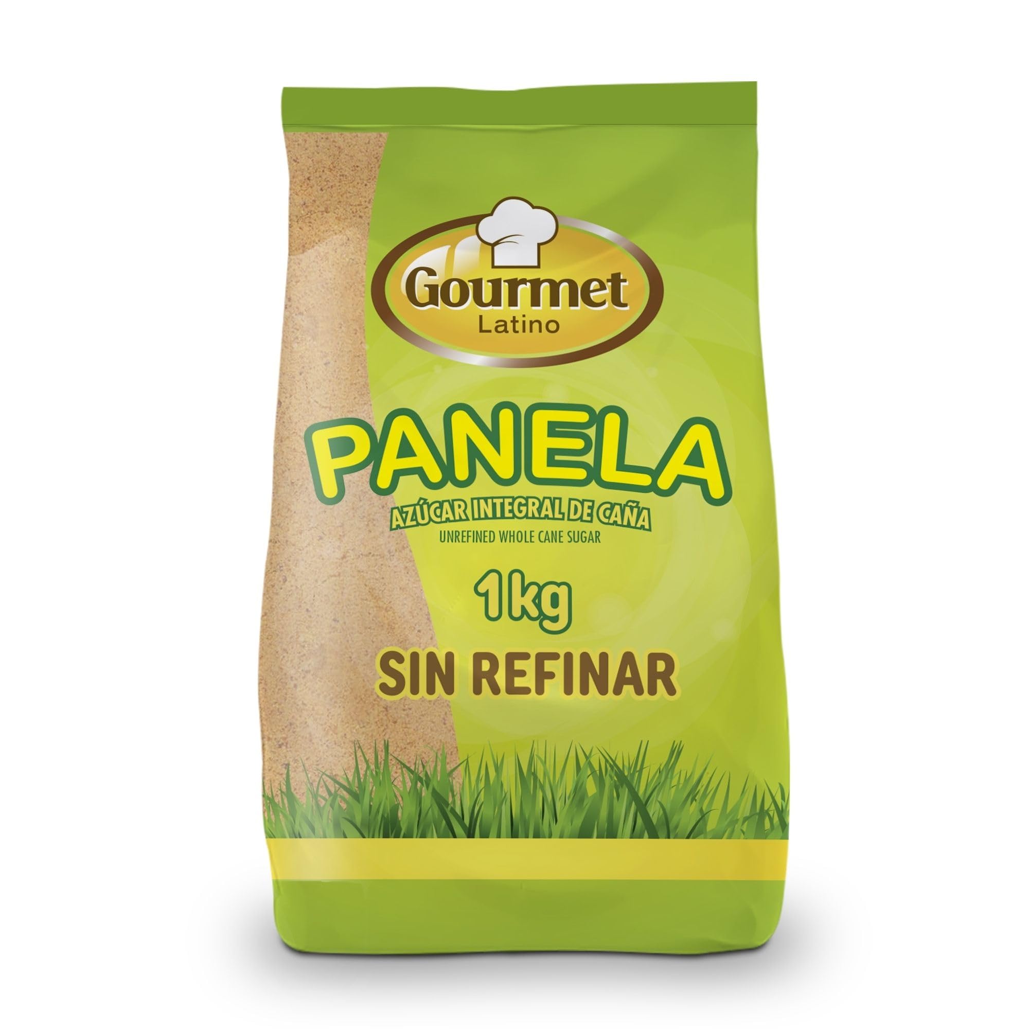 Panela Pulver - 1 kg - Reich an Vitaminen und Mineralstoffen - Hilft, deine körperliche Leistungsfähigkeit zu verbessern - Unraffinierter Vollrohrzucker - Ideal für Backwaren - Gourmet Latino