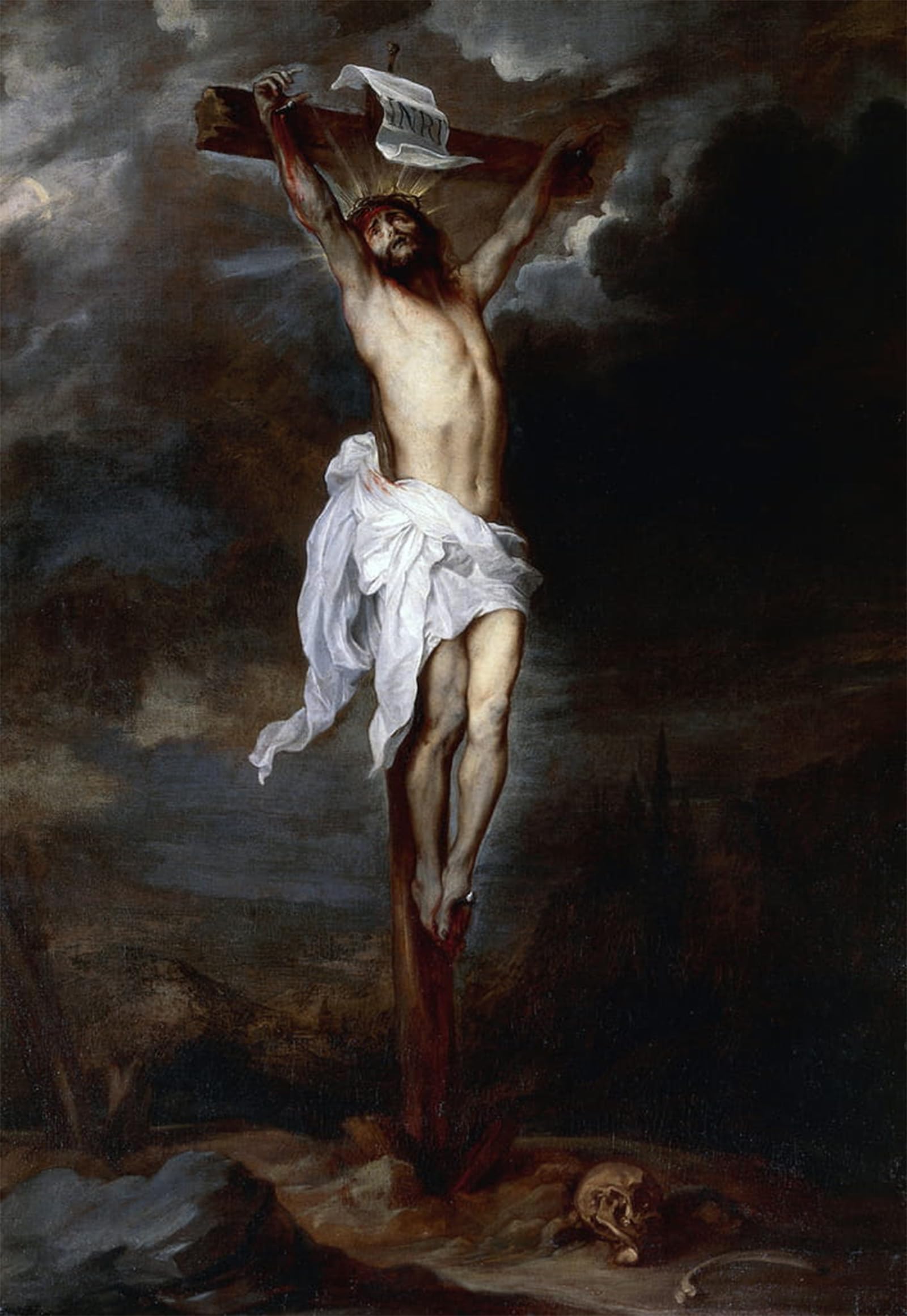 POSTERIIk Famous Modern Artwork Art Mural Crucifixion by Anthony Van Dyck Oil Paintings Pictures for Home Decor 60x90cm
