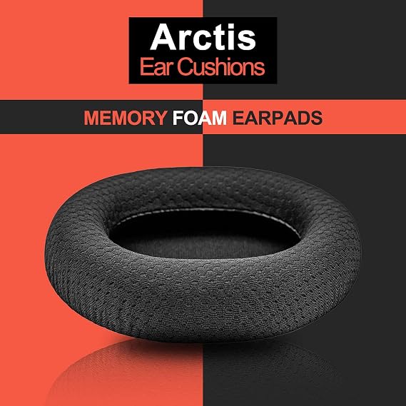 Arctis 7 Ear Cushion Replacement Ear Pads, Compatible with Arctis Pro Wireless, Arctis 5, Arctis 3, Arctis 9X Headphones | Ear Pads with Enhanced Memory Foam | Black